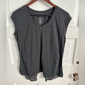 Sweaty Betty Charcoal Women's Cap Sleeve Blouse